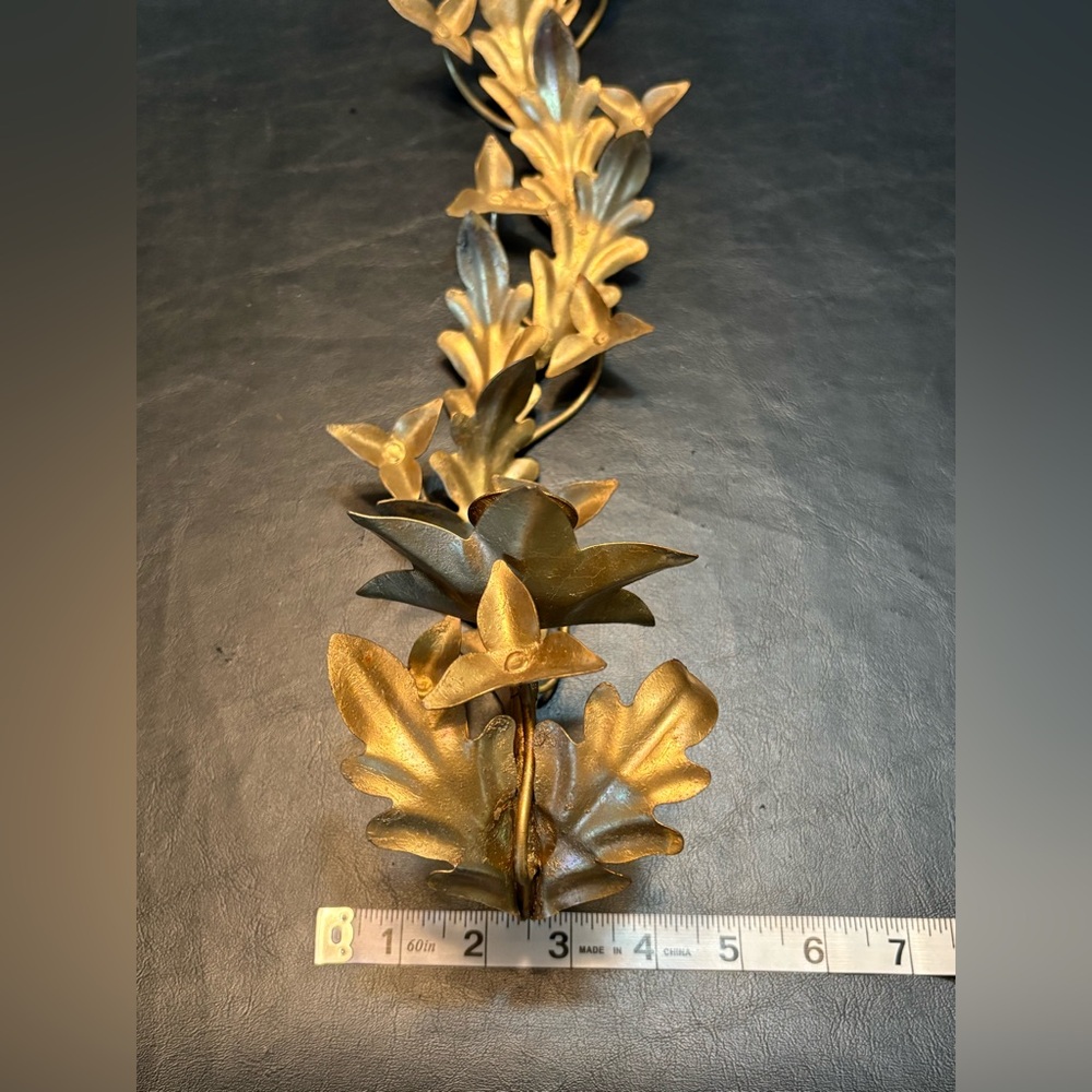 Italian Gilt Tole Candle Sconce (made in Italy) - Picture 9 of 10